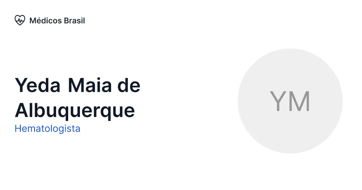 Yeda Maia de Albuquerque - Hematologista | Médicos Brasil