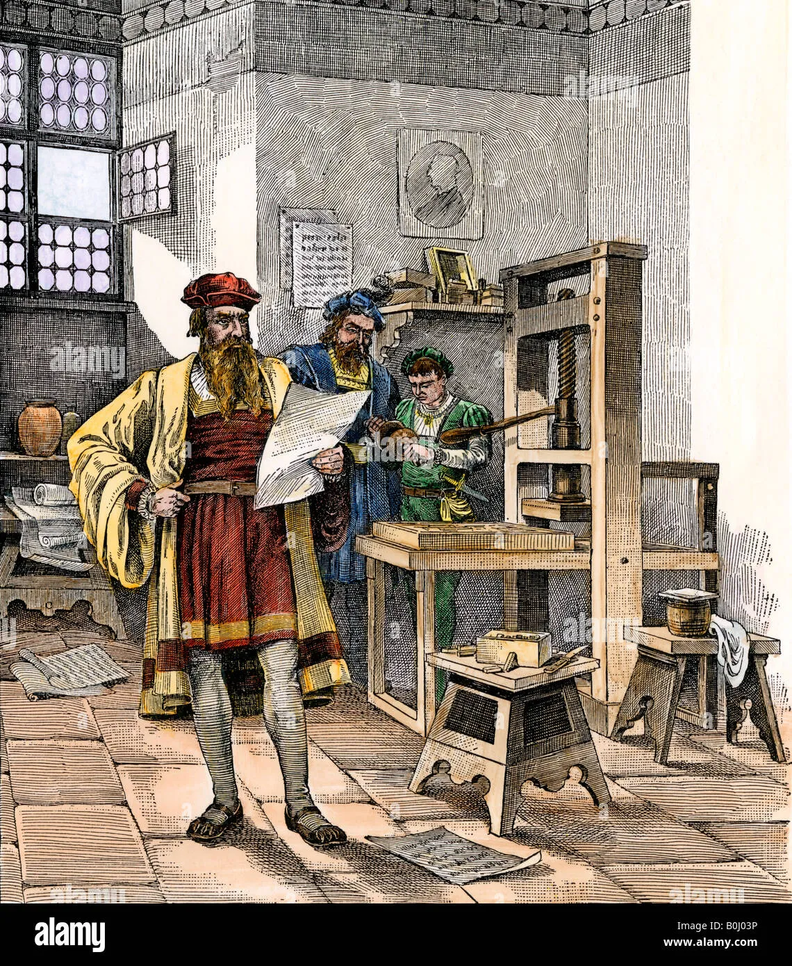 Johannes gutenberg printing press hi-res stock photography and images ...