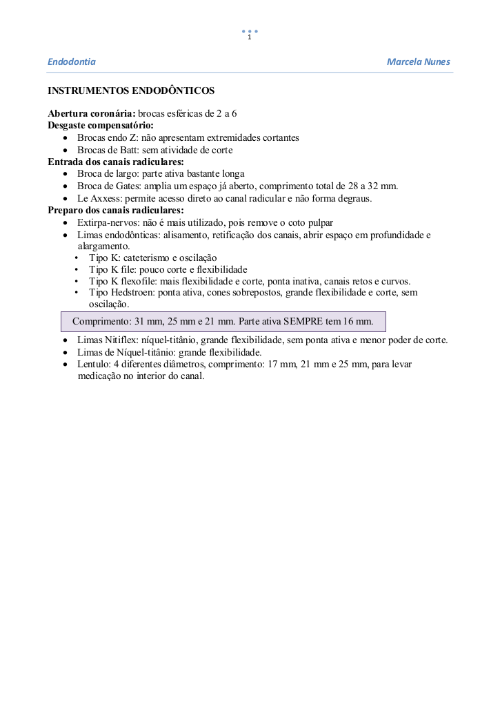 Endodontia: Resumo Instrumental – Download PDF Gratuito