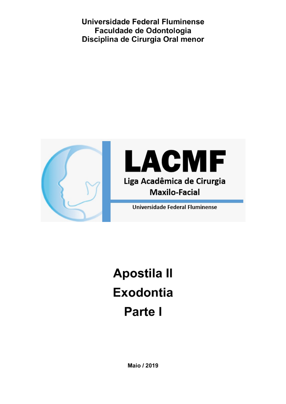Apostila de Exodontia Parte I – LACMF UFF (Maio de 2019)