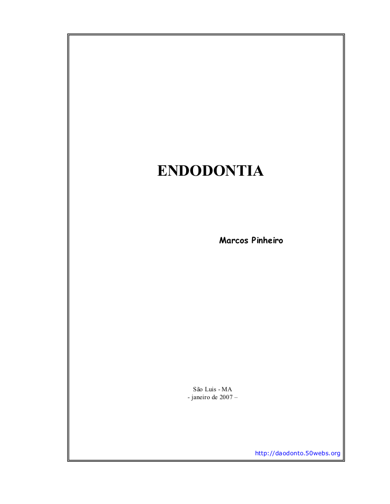 Apostila de Endodontia de Marcos Pinheiro (2007) – São Luís
