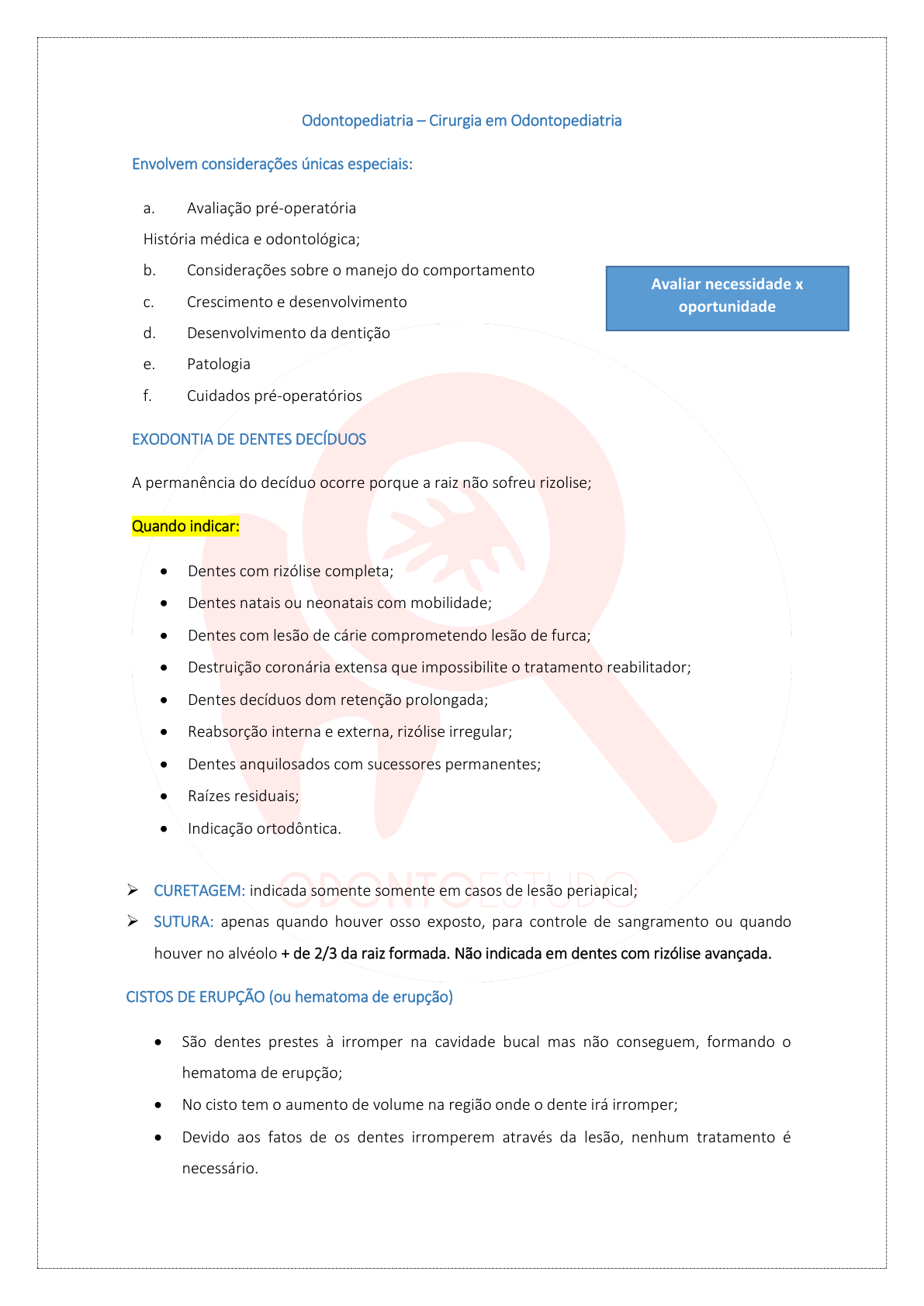 Cirurgia em Odontopediatria: Guia de Exodontia e Procedimentos