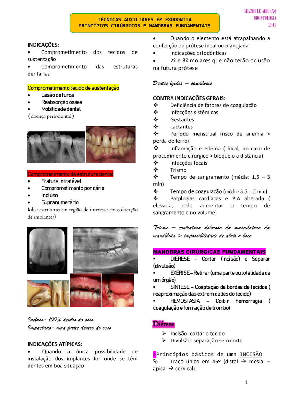Técnicas em Exodontia e Manobras Cirúrgicas: Resumo Completo