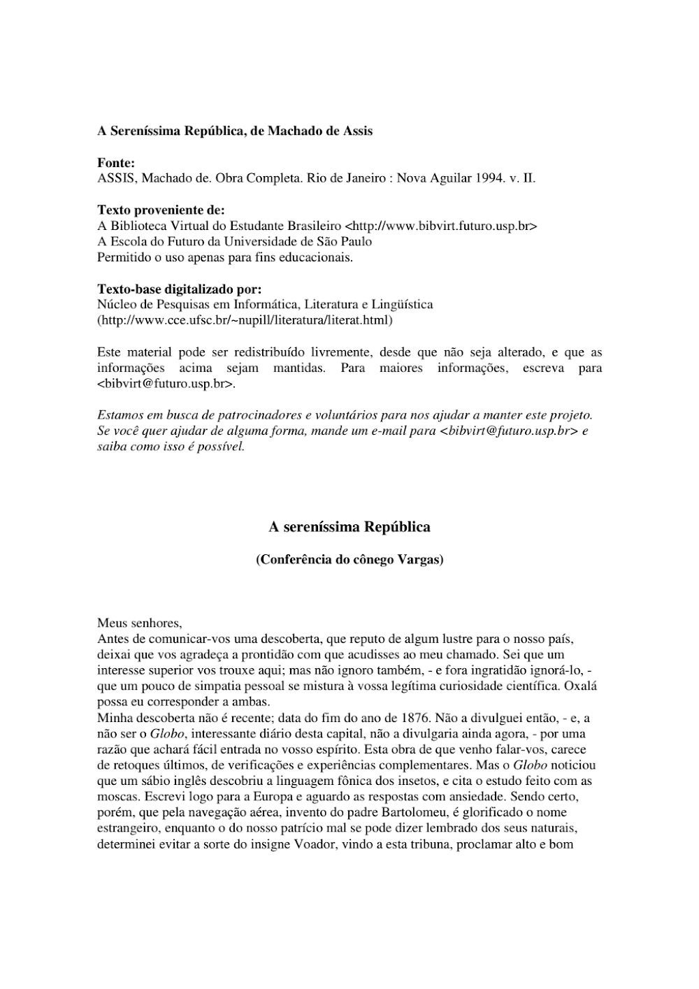 16-A Sereníssima República