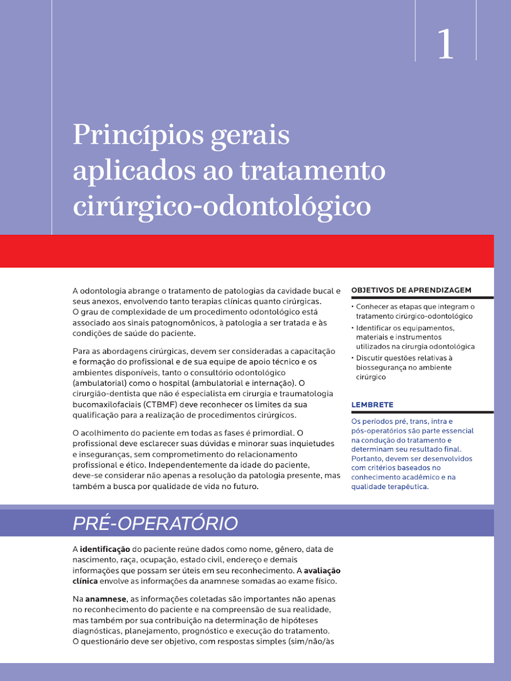Princípios Gerais do Tratamento Cirúrgico-Odontológico