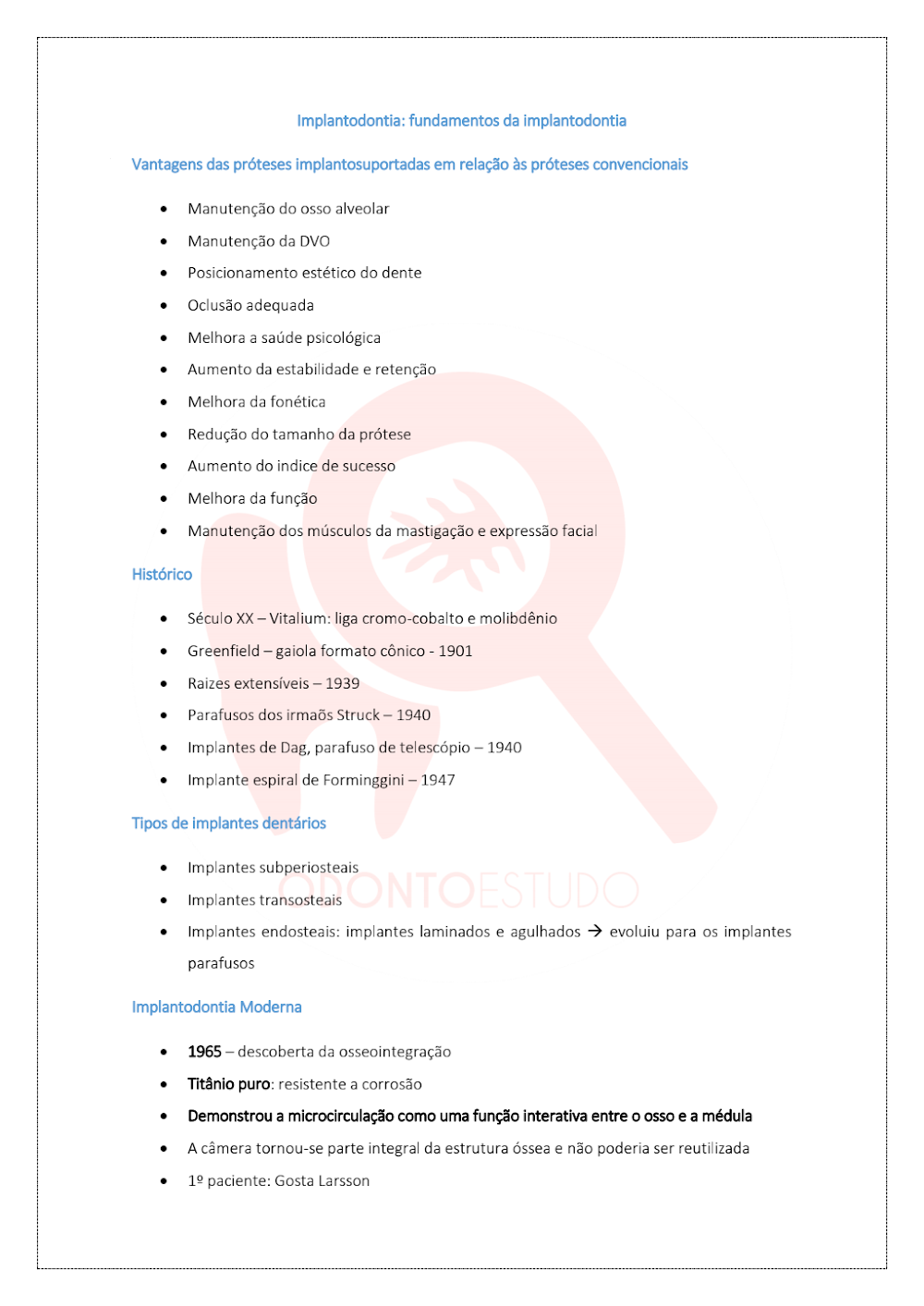 Introdução à Implantodontia: Fundamentos, História e Tipos