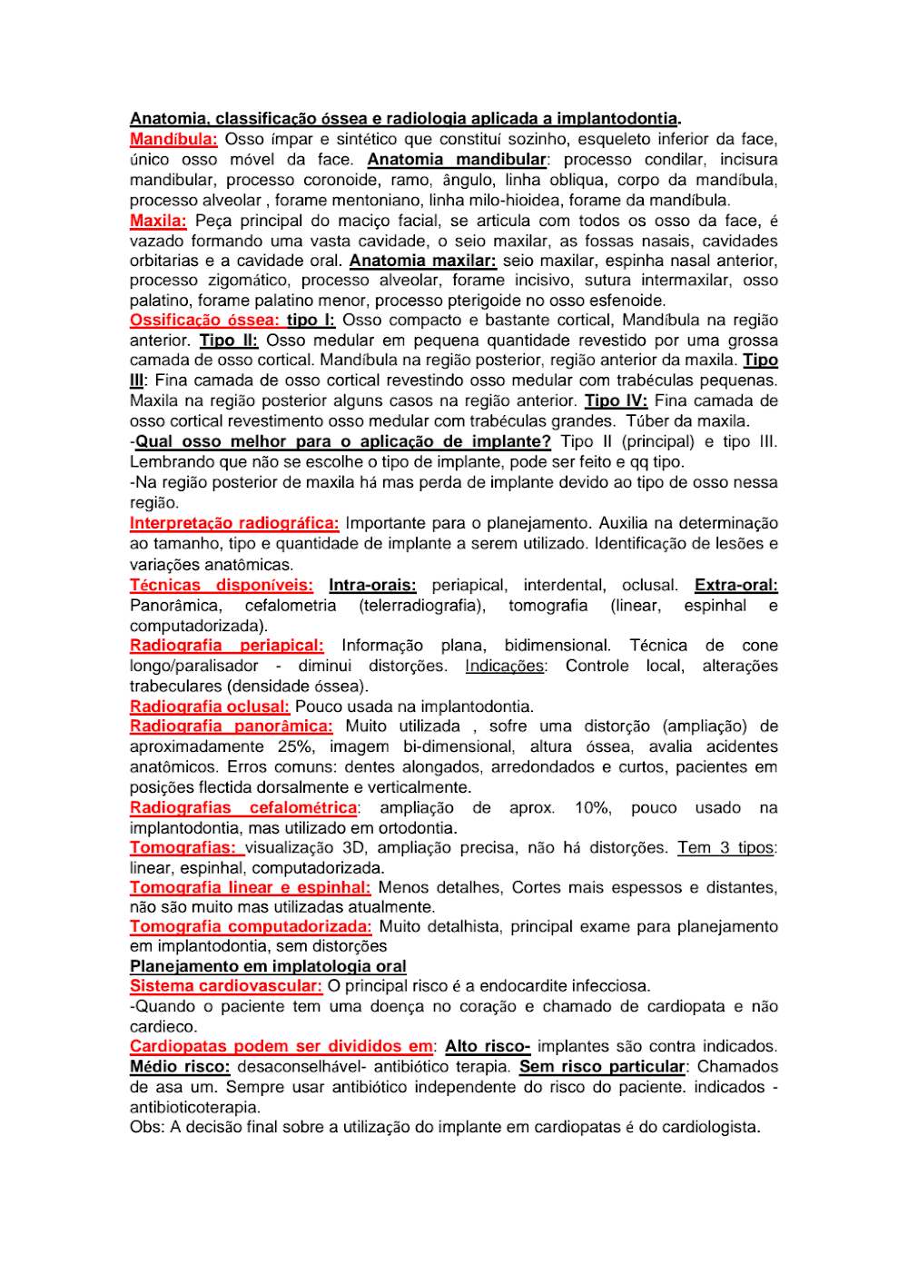 Implantodontia: Guia de Estudo de Anatomia e Radiologia Óssea