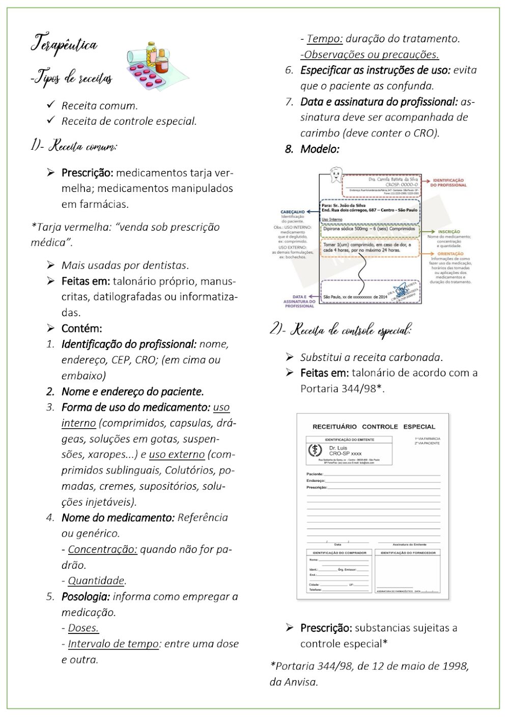 Guia Completo: Tipos de Receitas Médicas e de Controle