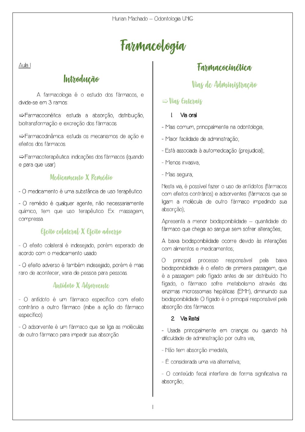 Farmacologia: Princípios e Aplicações Terapêuticas