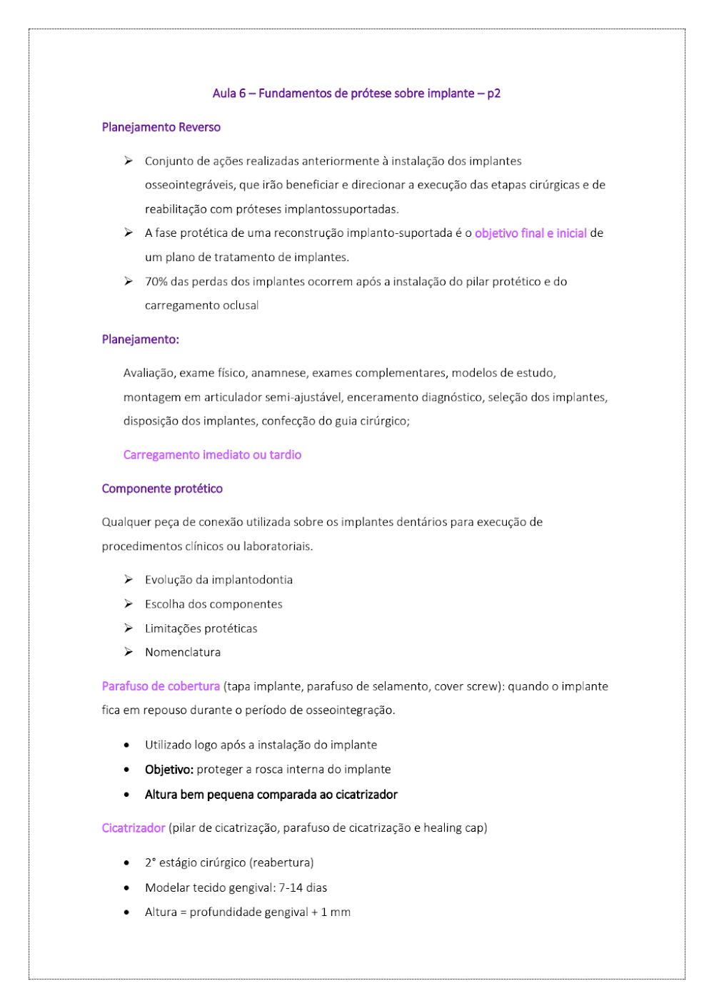 Fundamentos de Prótese sobre Implante: Planejamento e Componentes