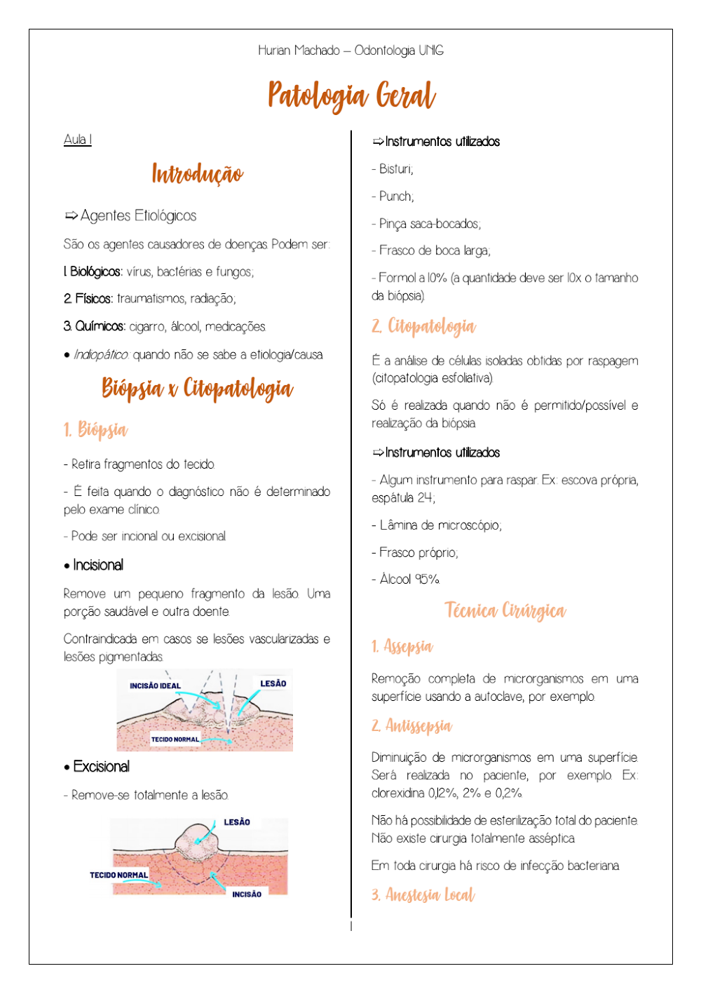 Patologia Geral: Resumo Essencial para Odontologia UNIG