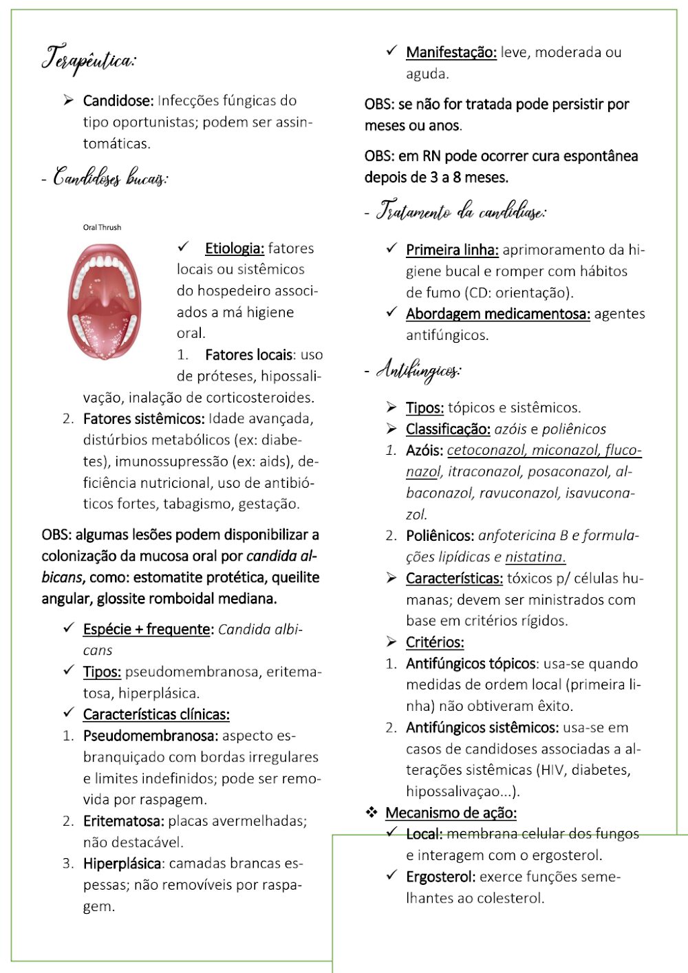 Tratamento da Candidíase Bucal: Antifúngicos e Orientações