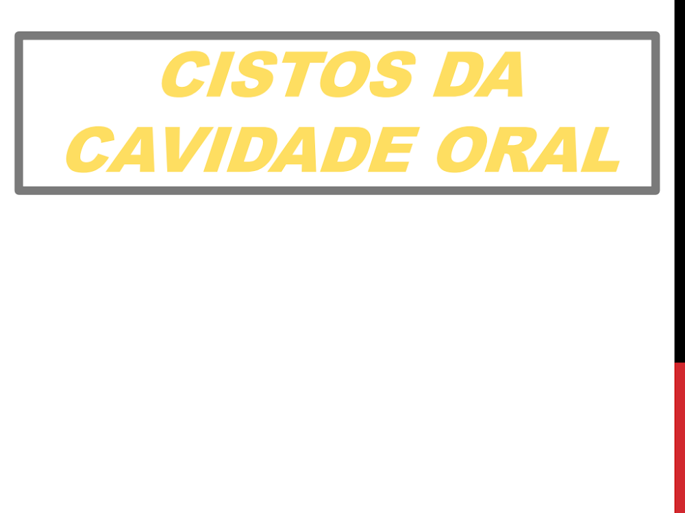 Cistos da Cavidade Oral: Guia Essencial em Patologia Bucal
