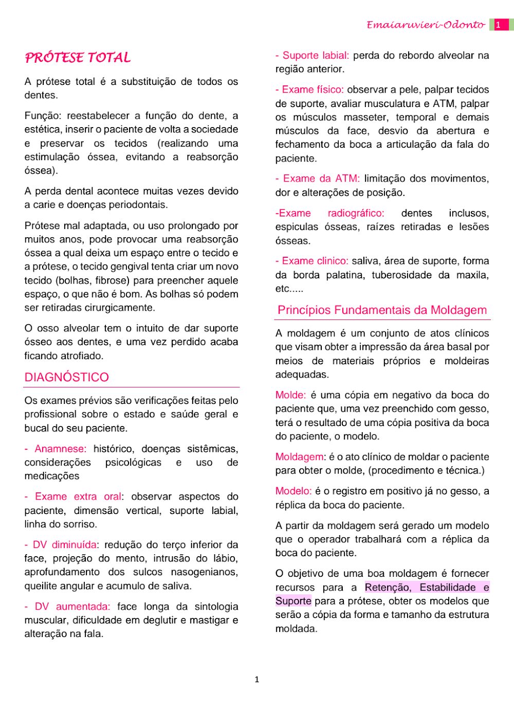 Prótese Total: Diagnóstico e Moldagem na Odontologia