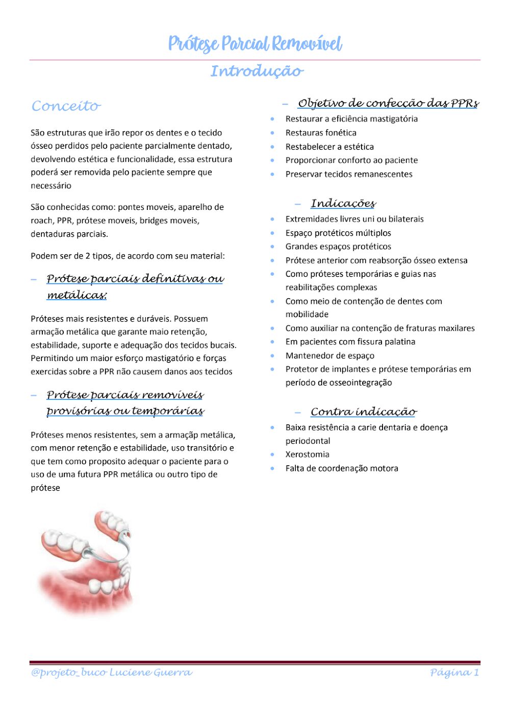Introdução à Prótese Parcial Removível (PPR): Conceitos e Tipos
