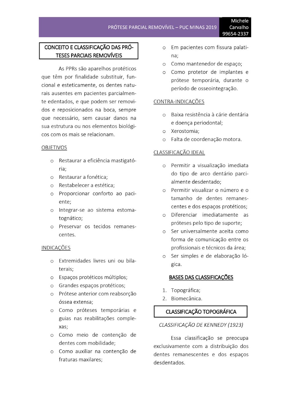 Prótese Parcial Removível (PPR): Conceitos e Classificações